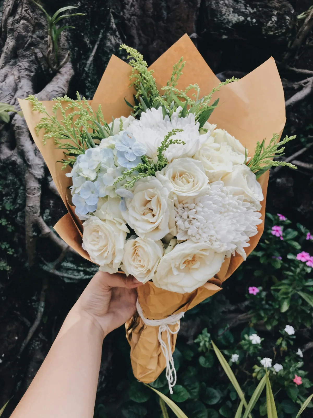 Blue White Bouquets